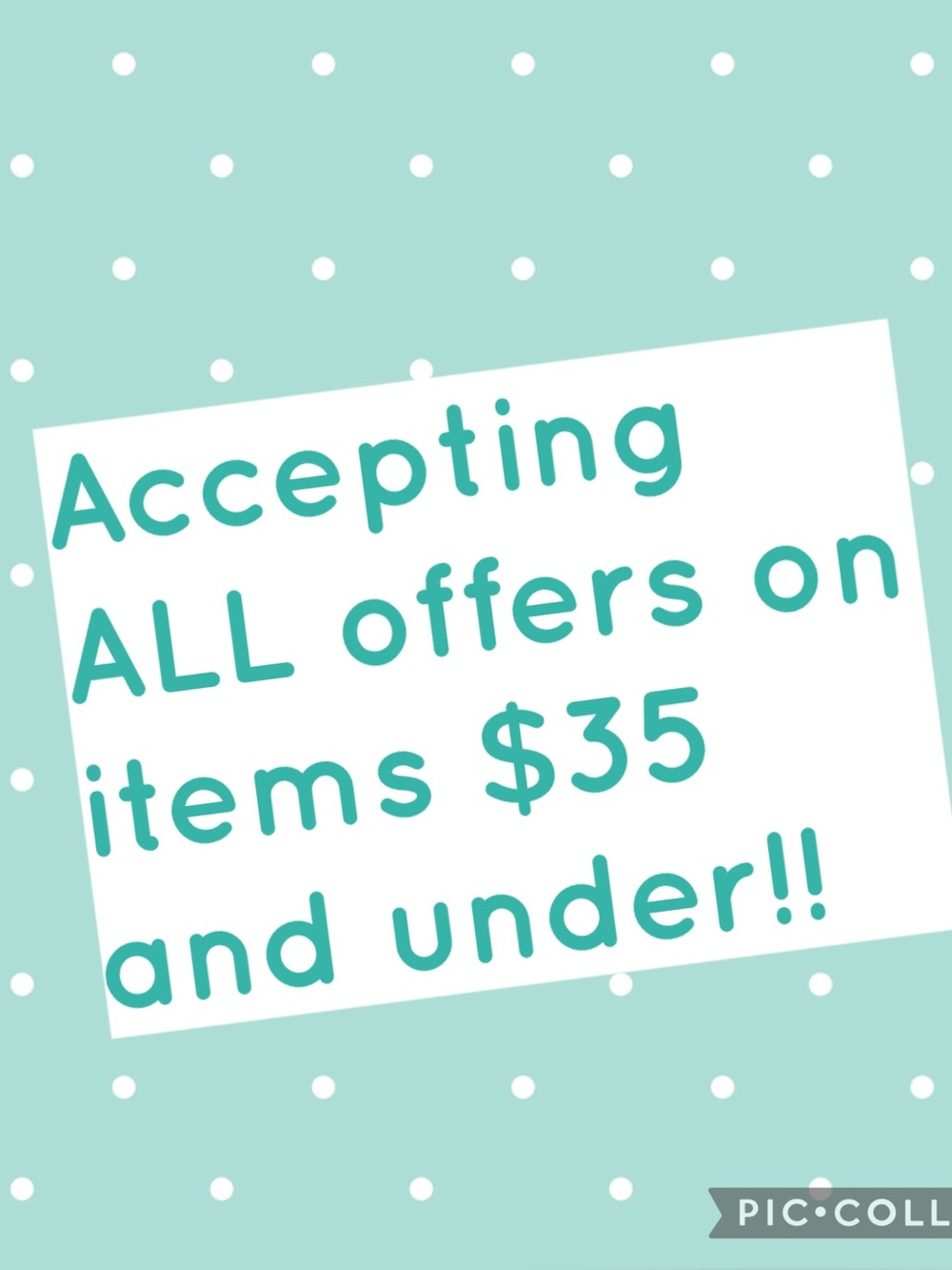 And 50% off of $35 and over!!